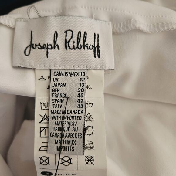 Joseph Ribkoff Elastic Waist Women's White Pants Size 10 NWT - Picture 8 of 12